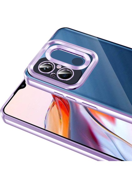 Xiaomi Redmi 12C Kılıf Kamera Korumalı Logo Gösteren Omega Kapak Lila