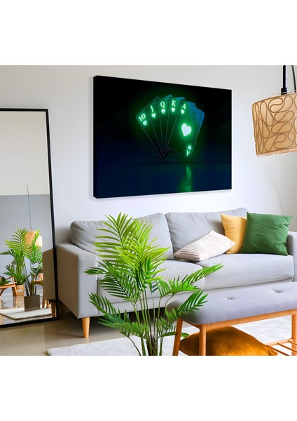 Neon Oyun Kartı Kanvas Tablo fiyatları