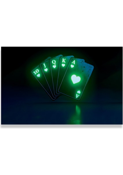 Neon Oyun Kartı Kanvas Tablo fırsatları