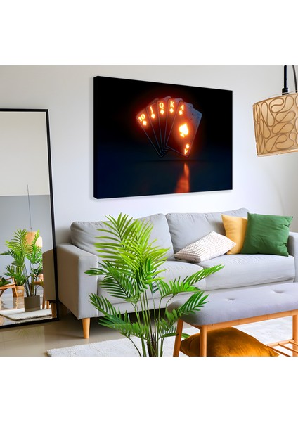 Neon Oyun Kartı Kanvas Tablo fiyatları