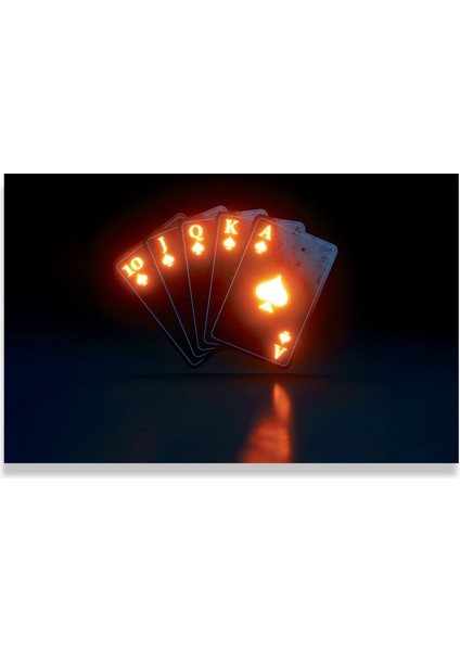 Neon Oyun Kartı Kanvas Tablo fırsatları