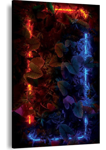 Neon Flower Kanvas Tablo indirimleri