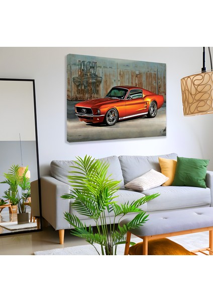 1967 Ford Mustang Kanvas Tablo fiyatları