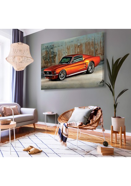 1967 Ford Mustang Kanvas Tablo modelleri