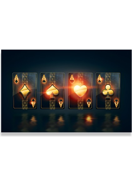 Neon Oyun Kartı Kanvas Tablo fırsatları