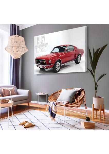 1967 Ford Mustang Kanvas Tablo modelleri