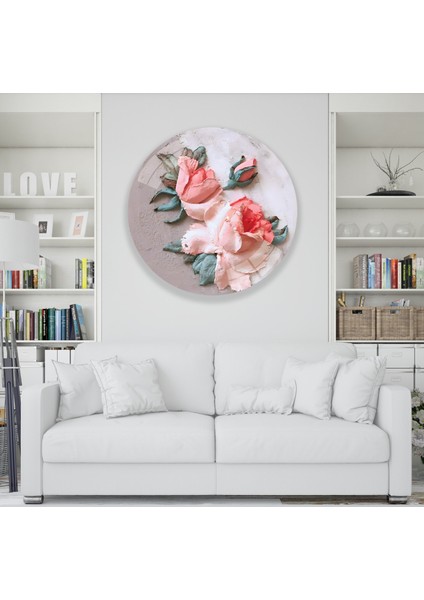 Çiçekler Cam Tablo