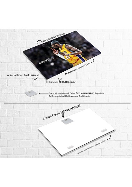 Kobe Bryant Cam Tablo indirimleri