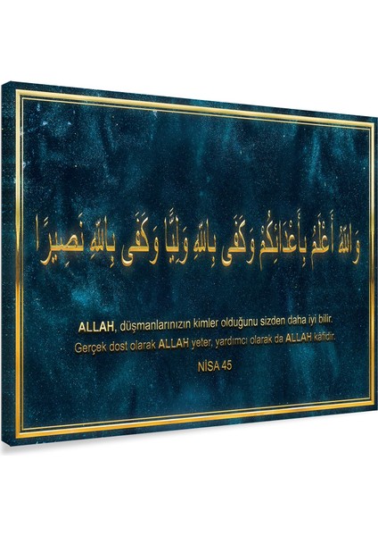 Nisa 45. Ayet Kanvas Tablo indirimleri