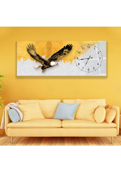 Saatli Altın Kartal Cam Tablo modelleri