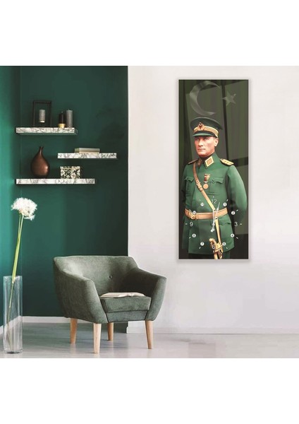 Saatli Mustafa Kemal Atatürk Cam Tablo modelleri