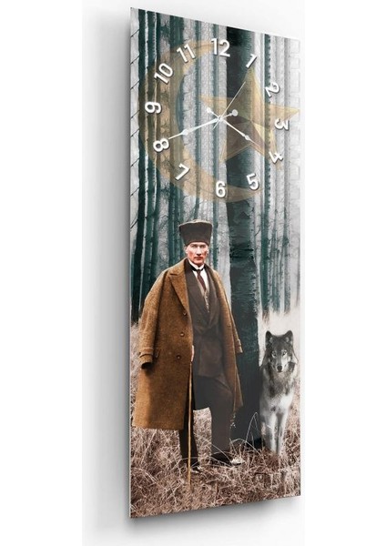 Saatli Mustafa Kemal Atatürk Cam Tablo fiyatları
