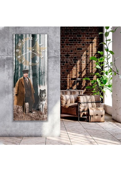 Saatli Mustafa Kemal Atatürk Cam Tablo modelleri