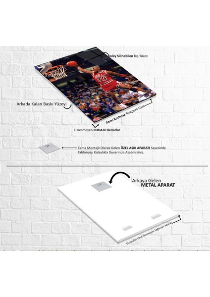 Michael Jordan Cam Tablo indirimleri