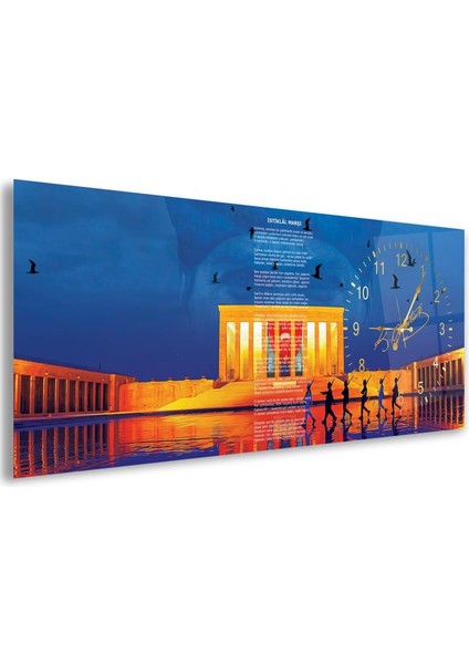 Saatli Anıtkabir Cam Tablo