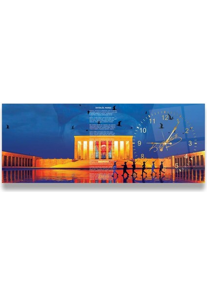 Saatli Anıtkabir Cam Tablo