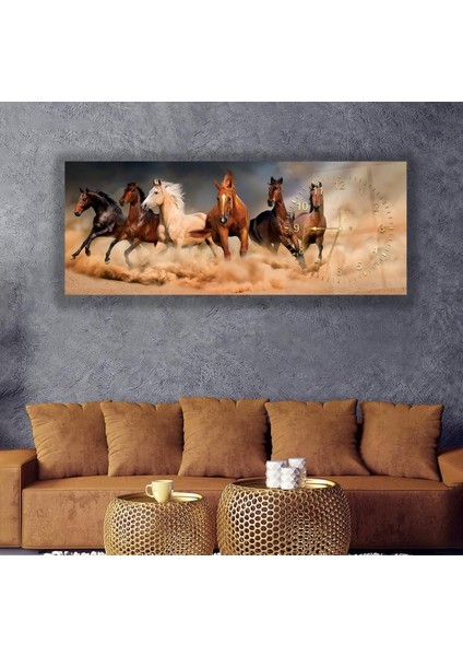 Saatli Atlar Cam Tablo modelleri