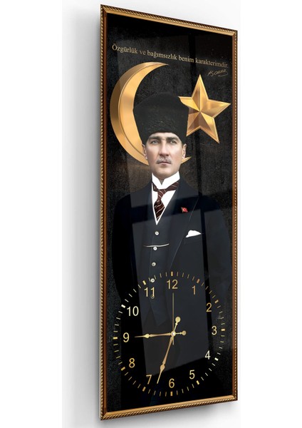 Saatli Mustafa Kemal Atatürk Cam Tablo fiyatları