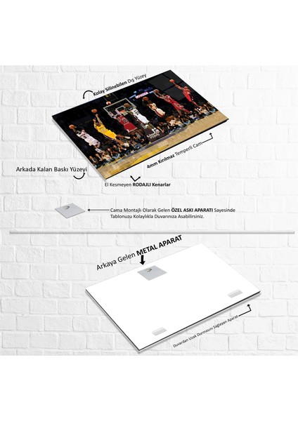 Nba Ünlü Oyuncuları Cam Tablo indirimleri