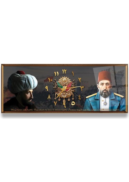 Saatli Osmanlı Arması Cam Tablo fırsatları