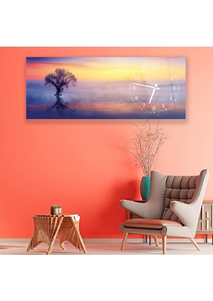 Saatli Sisli Hava Cam Tablo