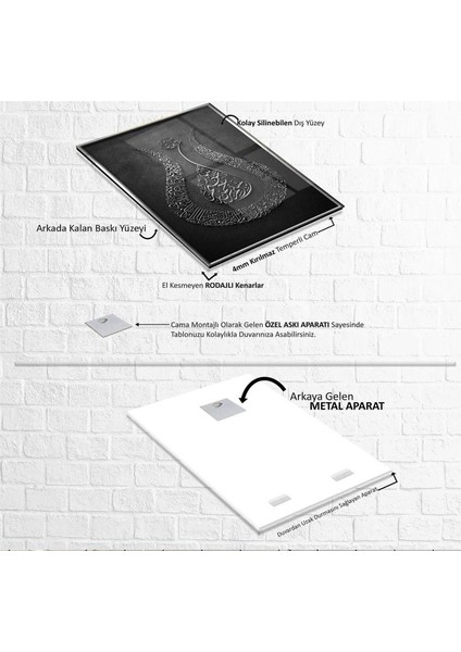 Ayetel Kürsi Cam Tablo indirimleri