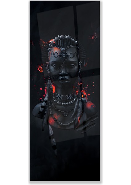 Siyahi Kadın Cam Tablo modelleri