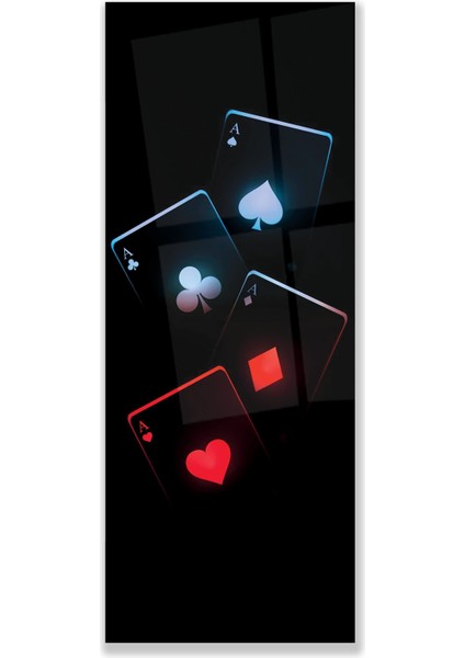 Neon Kartlar Cam Tablo
