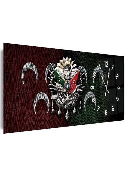 Saatli Osmanlı Arması Cam Tablo fiyatları