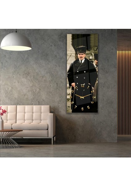 Saatli Mustafa Kemal Atatürk Cam Tablo modelleri