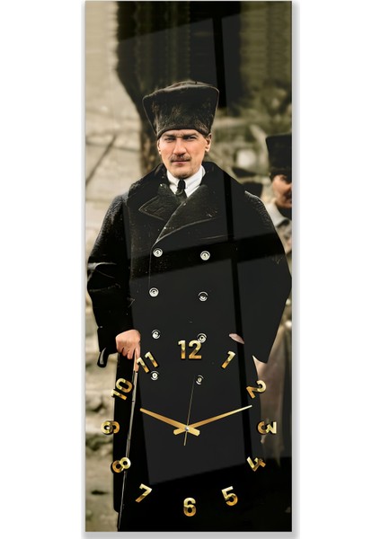 Saatli Mustafa Kemal Atatürk Cam Tablo fırsatları