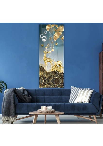 Altın Geyikler Cam Tablo fırsatları