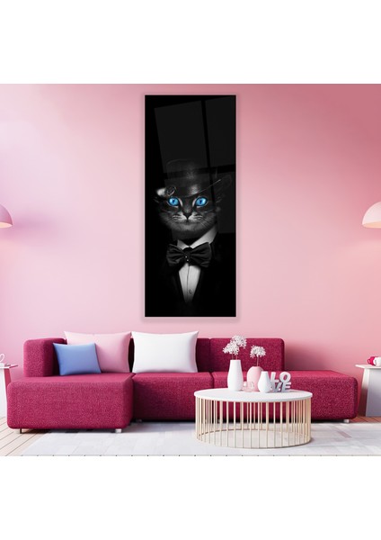 Şapkalı Kedi Cam Tablo fırsatları