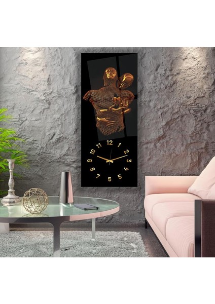 Saatli Aşkın Gücü Cam Tablo