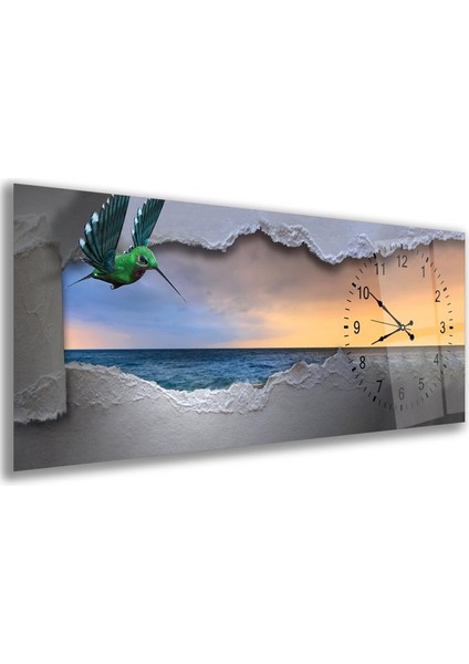 Saatli Arı Kuşu Cam Tablo fiyatları