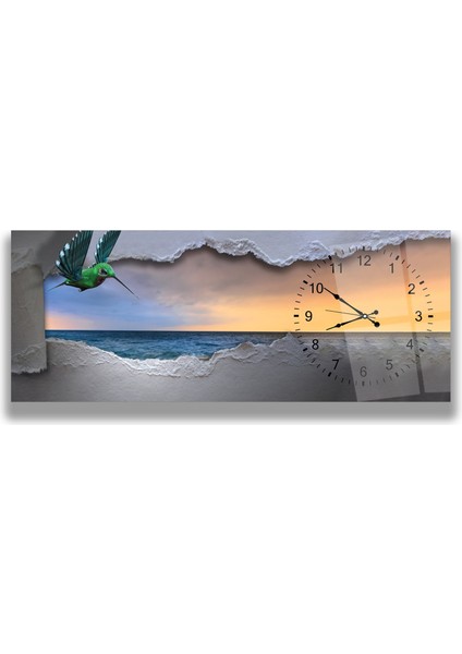 Saatli Arı Kuşu Cam Tablo fırsatları