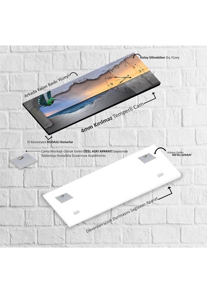 Saatli Arı Kuşu Cam Tablo indirimleri