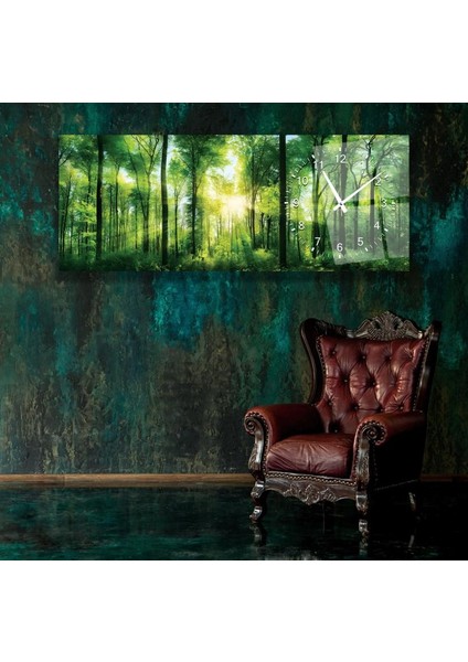 Saatli Orman Cam Tablo modelleri