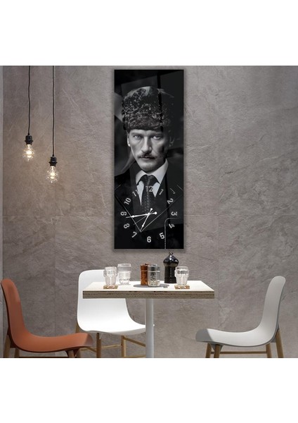 Saatli Mustafa Kemal Atatürk Cam Tablo modelleri