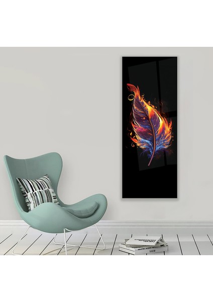 Renkli Yaprak Cam Tablo