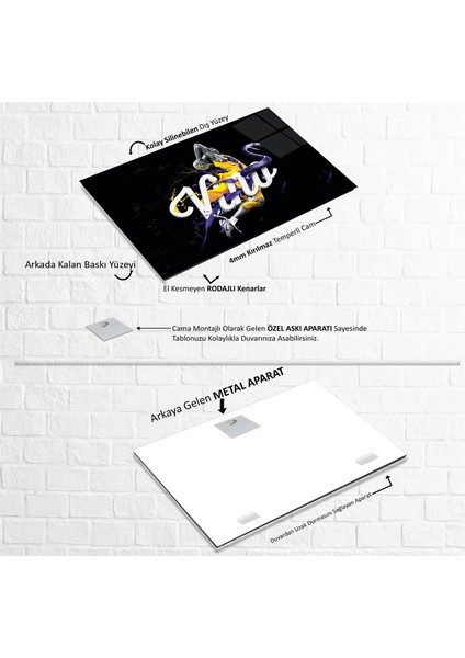 Kobe Bryant Cam Tablo indirimleri