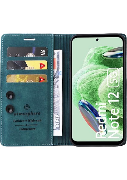Xiaomi Redmi Not 12 Için Flip Case 5g Kapak Çevirin Cüzdan Basit Iş (Yurt Dışından)