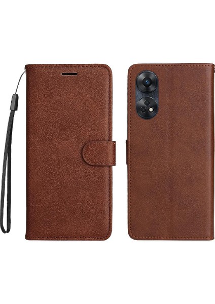 Oppo RENO8T 4g Klasik Düz Renk Iş Cüzdan Telefon Için Flip Case (Yurt Dışından)