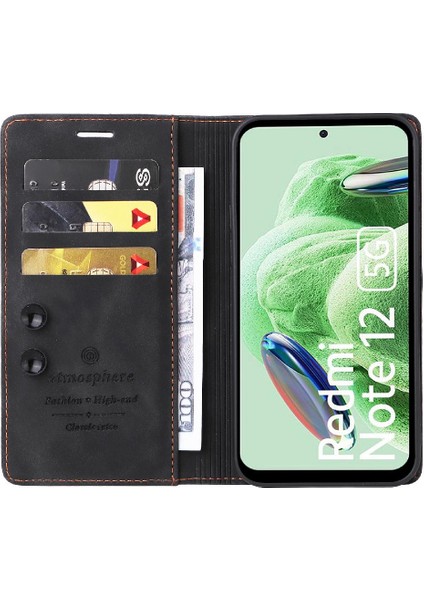 Xiaomi Redmi Not 12 Için Flip Case 5g Kapak Çevirin Cüzdan Basit Iş (Yurt Dışından)