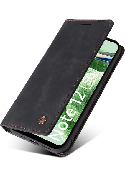 Xiaomi Redmi Not 12 Için Flip Case 5g Kapak Çevirin Cüzdan Basit Iş (Yurt Dışından)