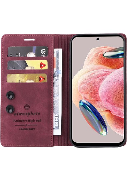 Xiaomi Redmi Not 12 Için Flip Case 4g Kapak Çevirin Darbeye Cüzdan Kılıf (Yurt Dışından)