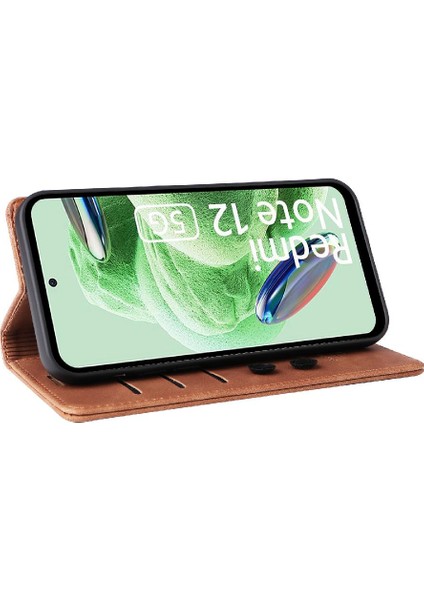 Xiaomi Redmi Not 12 Için Flip Case 5g Kapak Çevirin Cüzdan Basit Iş (Yurt Dışından)