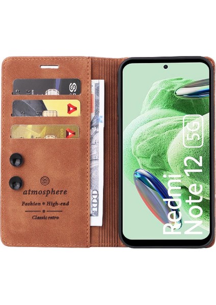 Xiaomi Redmi Not 12 Için Flip Case 5g Kapak Çevirin Cüzdan Basit Iş (Yurt Dışından)