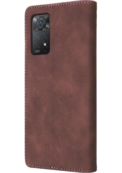 Xiaomi Redmi Not 11 Pro Için Flip Case Darbeye Basit Iş Deri (Yurt Dışından)