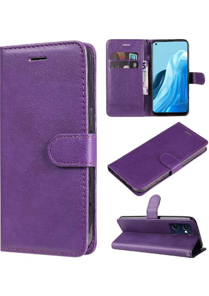 Oppo Bulmak Için Flip Case X5 Lite Klasik Düz Renk Yüksek Kaliteli Deri (Yurt Dışından)